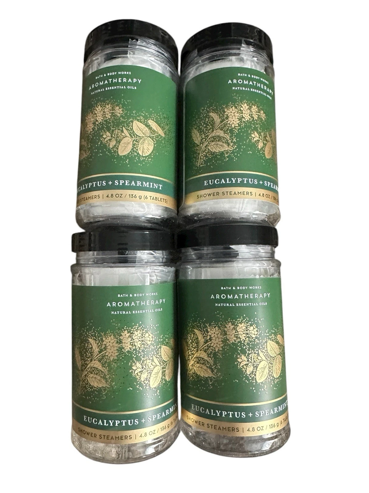 Set of 4 - Bath & Body Works Aromatherapy Eucalyptus Spearmint Shower Steamers