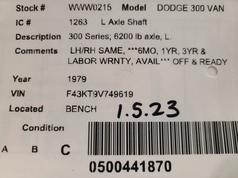 Cubierta de eje de 10 pernos para Dodge 350 Van 81-91 984766 Foto 3 de 3