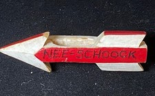 Vintage Neckerchief Slide Boy Scout - Hand-carved wooden arrow - NEE-SCHOOCK