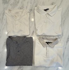 4 Banana Republic Polo Shirts, Cotton Tee Perfomance Pique, 3 Small, 1 Medium