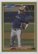 2020 Bowman Heritage Chrome Prospects Gold Refractor 36/50 Zack Brown qp4