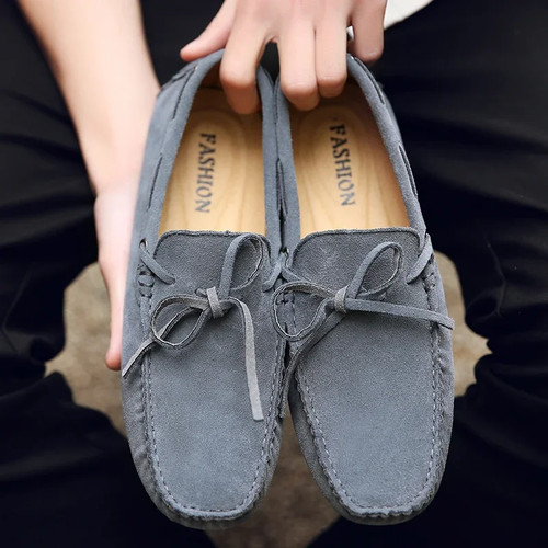Men Suede Loafers Soft Moccasins Casual Shoes Driving Flat Penny Sneakers Yellow - Picture 29 of 33