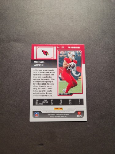 2023 Contenders Michael Wilson Auto Red Zone Ticket FOTL Rookie Arizona Cardinal - Bild 2 von 2