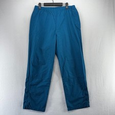 Vintage Columbia Rain pants Women's Large Blue Zip Bottoms Made In Japan 80s 90s
