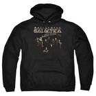 Battlestar Galactica Battle Cast Mens Hoodie Black Officially Licensed