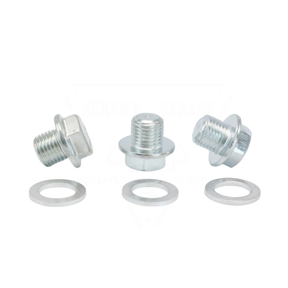 3 x Engine Oil Pan Drain Sump Bolt Plug w/Washer For 1991-2018 Acura Honda S2000 - Imagem 4 de 4