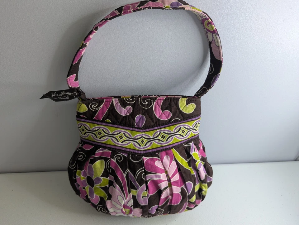 Vera Bradley Púrpura Punch Little Hipster Mini Pequeño Acolchado Retirado Usado en Excelente Condición Marrón Foto 2 de 4