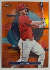 2025 FINEST UNCOMMON ORANGE REFRACTOR MIKE TROUT #131 SN# 06/20