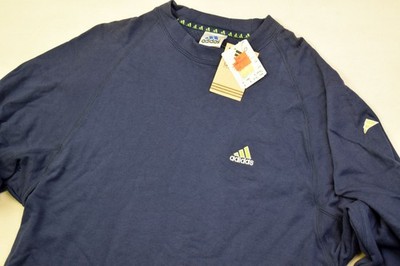 Adidas Pullover Vintage Sweater Shirt Jumper 90er Blau Oversize 6 M ca L-XL NEU