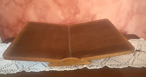 Vintage Tabletop Lectern Book Stand Wooden Display Holder Bible/Cookbook