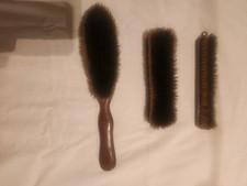 Three 3 Vintage Shoe Shine Brushes