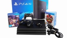 Sony PlayStation 4 Pro 1TB Bundle (Black) 4K W/ Box, Controller & 2 Games - PAL