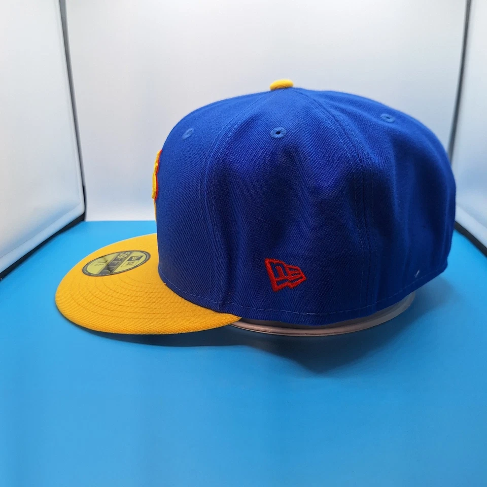 New Era 59FIFTY NBA Miami Heat Logo Parche Lateral Azul Sombrero Ajustado Talla 7 3/4 Foto 3 de 4