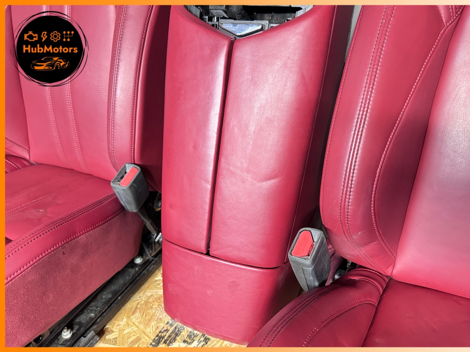 2017-2024 Maserati Levante Front Rear Seats Red Leather Interior Door Panels Set