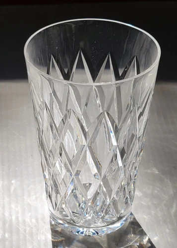 vtg Waterford Crystal Highball Tumbler 5" Tall 12oz Criss-Cross Diamond Kinsale