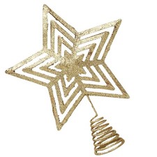 Top of Christmas Tree Decoration Star Topper Toppers Glitter Ornaments