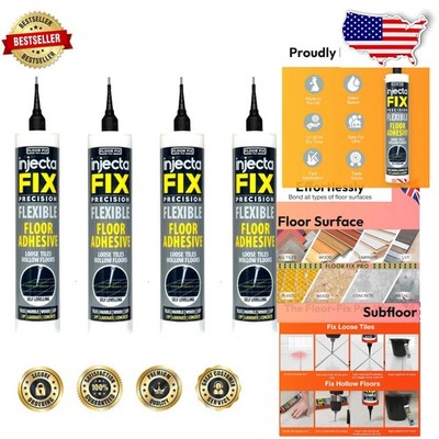 Extra Strength Tile Adhesive Kit - 4pk Liquid Repair Glue for Loose Floors