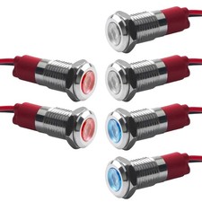 6pcs 12V-24V 8mm LED Panel for DASH Light Indicator Lamp for DASH Bulbs
