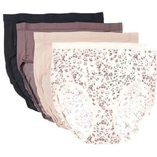 Breezies Silky Knit Hi-Cut Panties 4-PK-SMALL  BG-11 