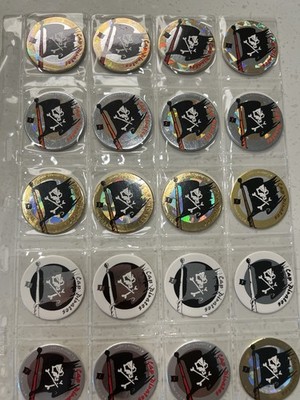 Pog Lot Of 31 Caps Of Pirates All Foil Made In The Us