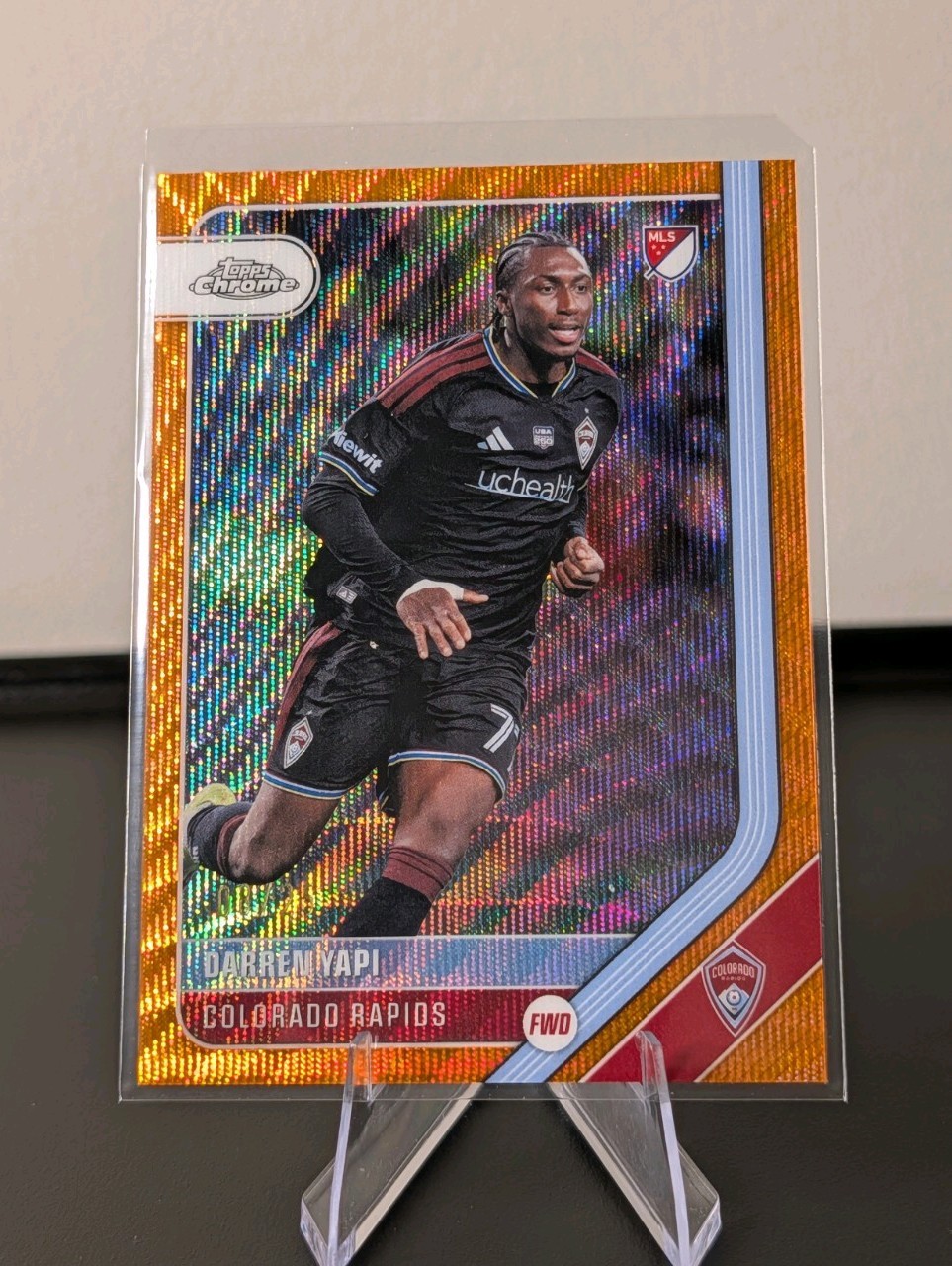 Darren Yapi 2026 Topps Chrome MLS Orange Wave Refractor 8/25 Colorado Rapids