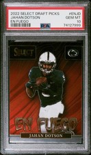 2022 PANINI SELECT DRAFT PICKS EN FUEGO #ENJD JAHAN DOTSON PSA 10
