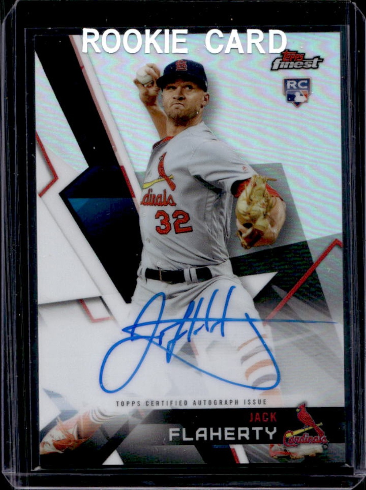 2018 Finest Jack Flaherty Auto RC Rookie #FA-JF Cardinals
