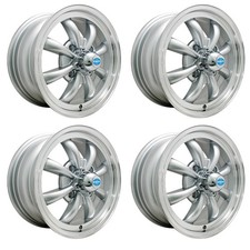 Gt-8 Wheels Silver With Polished Lip 5.5 Wide 4 On 130mm Dunebuggy Vw