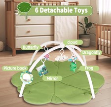 Baby Gyms Play Mats, Tummy Time Mat Toys, Infant Play Mat and Activity Green