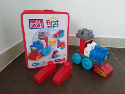 Mega Bloks First builders 20 Teile - Lok / Rennauto / Flugzeug / Transporter