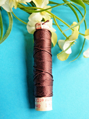 684BTER Superb Coil Drawstring Silk Natural Gutermann Domo Brown N° 941 ...