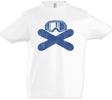 T-Shirt Attrezzi Snowboard Bambini Ragazzi Passione Amore Dipendenza Downhill Slalom Inverno
