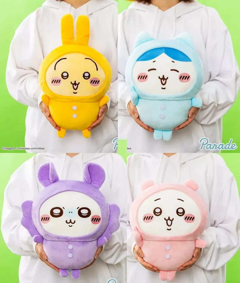 Chiikawa Pajama BIG Plush Doll Hachiware Rabbit Momonga Set Of 4