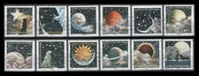 France 5095-5106 Stars & Heavenly Bodies  (12 USED Stamps [2016])