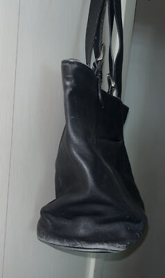 バッグ Coach Black Leather XL Ergo Tote Purse NICE Coach Black Signature C Logo XL Ergo Shoulder Tote Bag