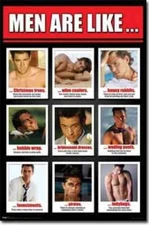 Men Are Like… Collage 24"x36" poster rolled- New, sealed