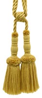 DéCopro Quaste Zugband, Stil # TBC82, Farbe #B7 - Licht Gold [ Set Mit 4]