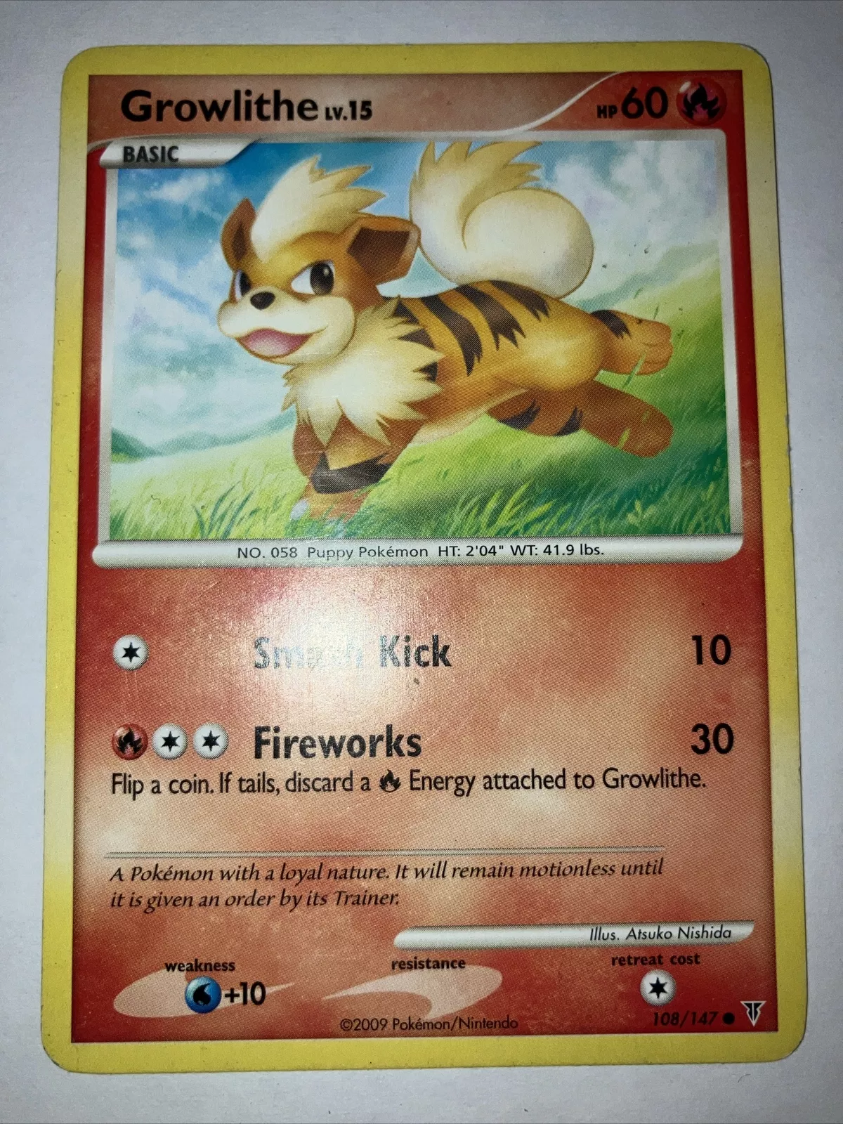 Pokémon JCG Growlithe Supreme Victors 108 Régulier Common