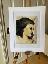 Sepia watercolour painting - Hollywood Starlett