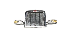 1/64 DCP PARTS CHROME PETERBILT 389 GRILL W/ CHROME SCREEN