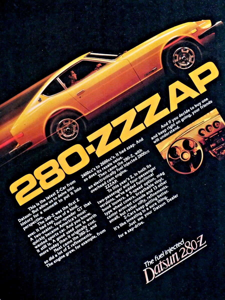 1977 Datsun 280 ZZZ ZAP Vintage The Fuel Injected Z Original