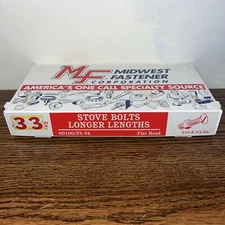 Midwest Fastener Flathead Stove Bolts Assortment Longer Lengths 3/16 & 1/4” Dia.