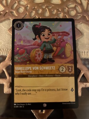 Disney Lorcana TCG Vanellope von Schweetz - Shimmering Skies Cold Foil Common
