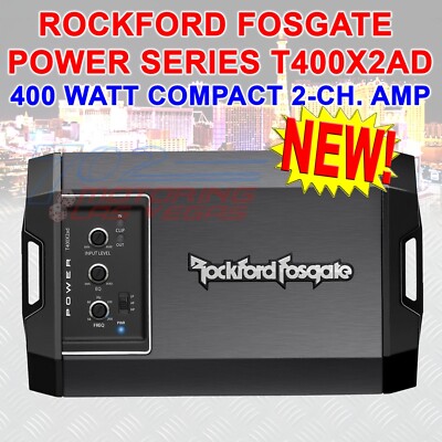 ROCKFORD FOSGATE COMPACT POWER T400X2AD 2-CH. AMPLIFIER 400