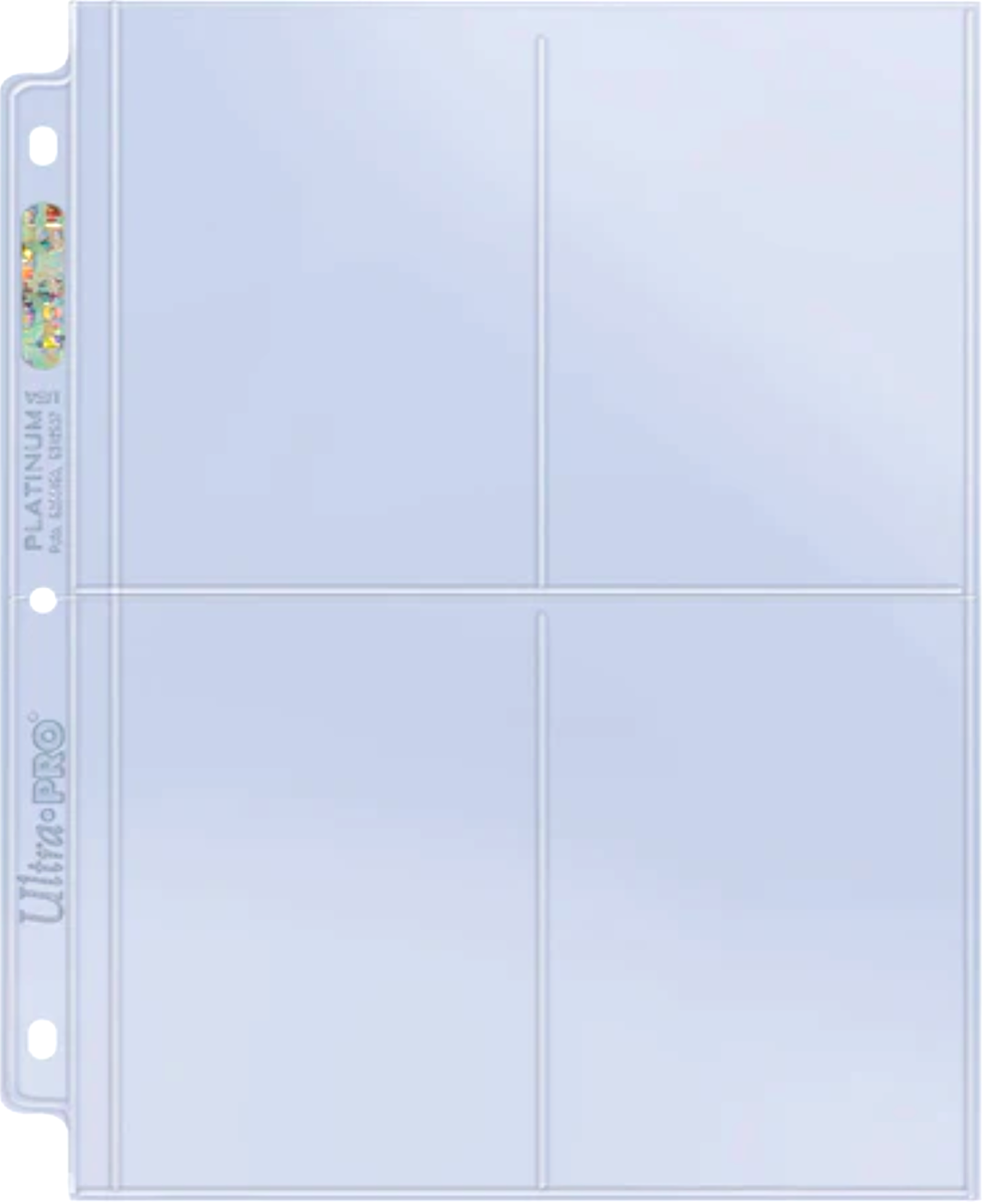 Card Sleeves Binder 40 Ultra PRO 4-Pocket Platinum Series Sleeves For Large  Cards, Postcards & Pokmon Collectibles 4x6 Photo Sleeves