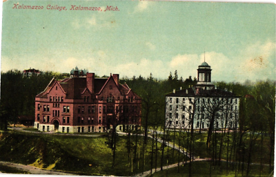 #ad Kalamazoo College Kalamazoo Mich Unused Postcard c1907 09 $7.17