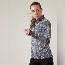 Athleta Lightweight Run With It Jacket Kinetic Abstract Multi Print Size Large