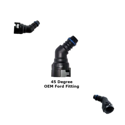 1pc Fits OEM Ford 45 Degree Quick Connect Catch Can PCV Valve Fittings 5/8 Hose