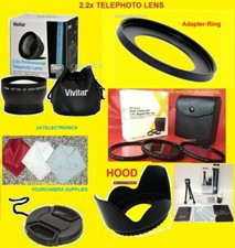 2.2x TELEPHOTO LENS 52mm ADAPTER to CANON SX420 SX410 HS 420HS 410HS SX420HS