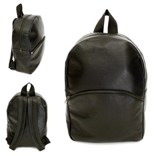 Zaino Uomo Vera Pelle Nero Zainetto Borsa Scuola Viaggio Lavoro VIETRI  LEATHER | eBay